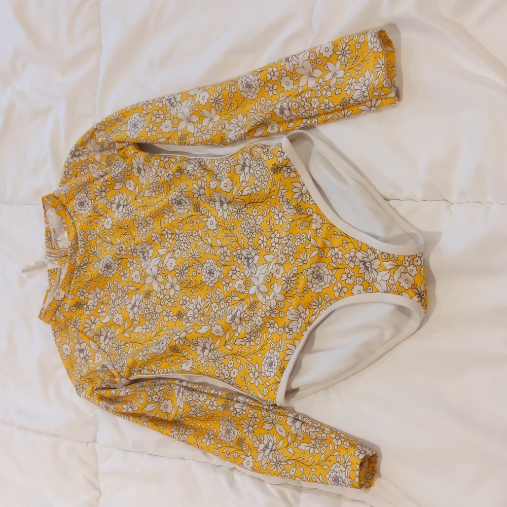 Art Class size m 7/8 one piece long sleeve rash guard swim suit.